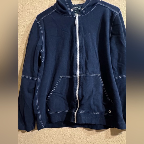 VINTAGE Lauren Ralph Lauren Dark Blue Hoodie - Picture 1 of 9